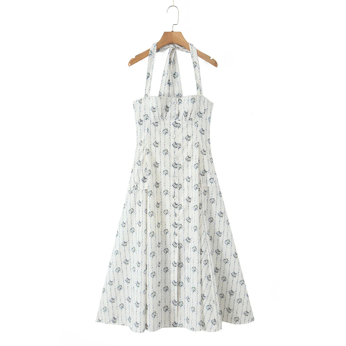 Vintage Floral Elegant Klänning För Sommaren
