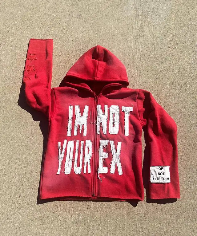 Retro Y2K Mönstrad Hoodie