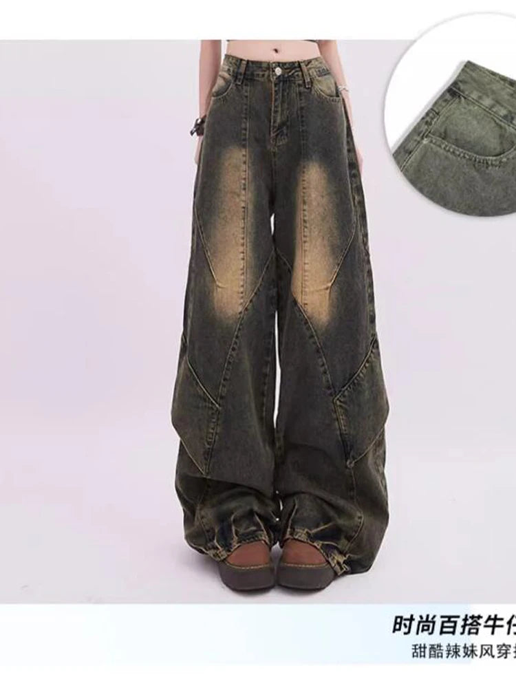 Vintage Y2K Blue Baggy Jeans - Trendy 2000s Harajuku Style Denim