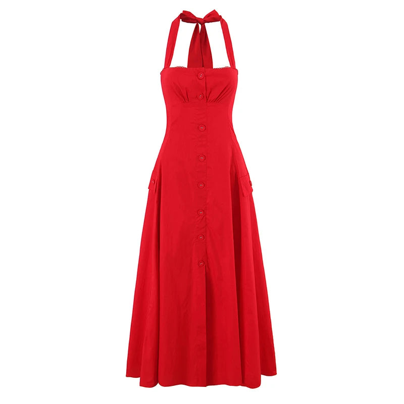 Vintage Floral Elegant Klänning För Sommaren