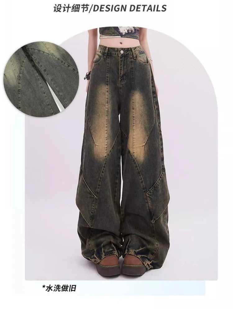 Vintage Y2K Blue Baggy Jeans - Trendy 2000s Harajuku Style Denim