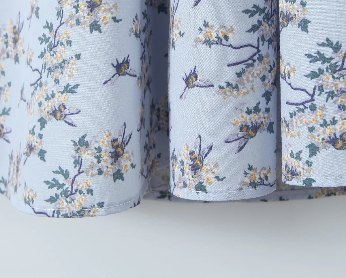 Vintage Floral Elegant Klänning För Sommaren