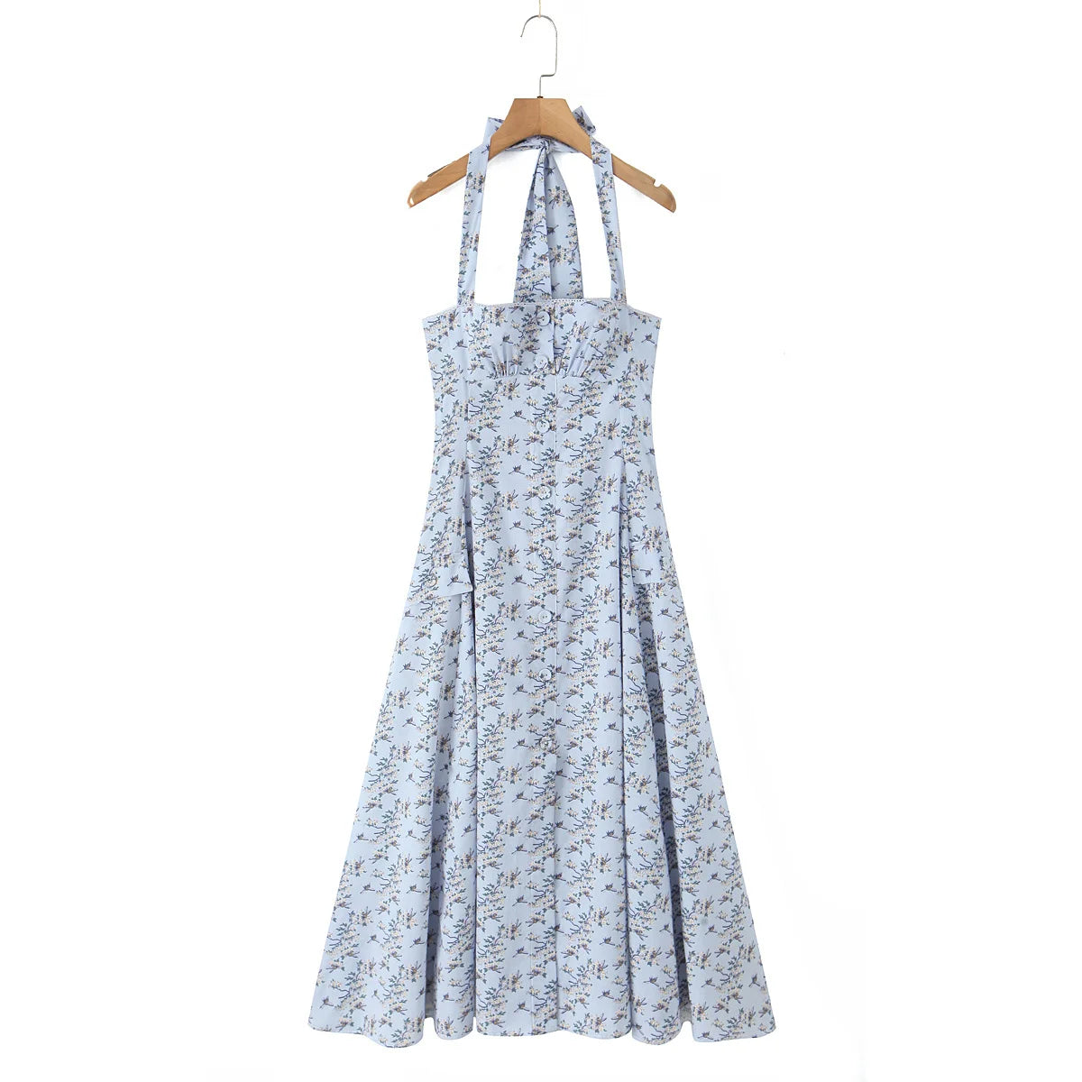 Vintage Floral Elegant Klänning För Sommaren