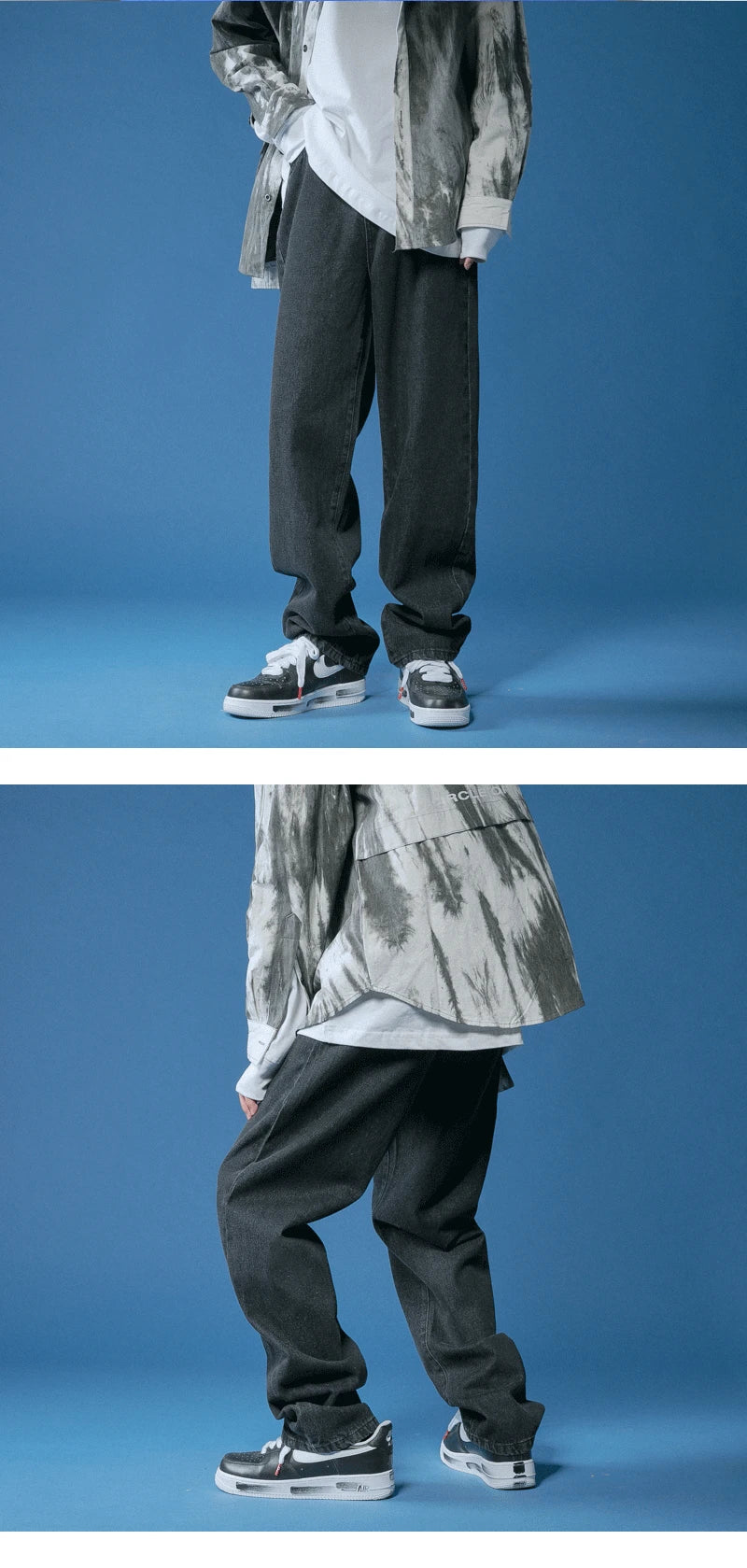 Haremjeans för män – Lös passform och baggy stil