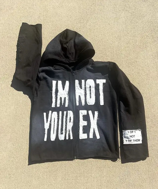 Retro Y2K Mönstrad Hoodie