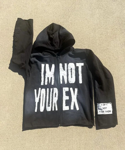 Retro Y2K Mönstrad Hoodie
