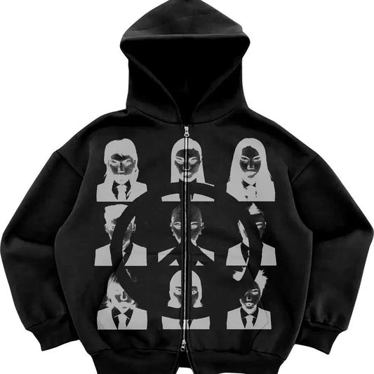 Gothic Retro Y2K Hoodie